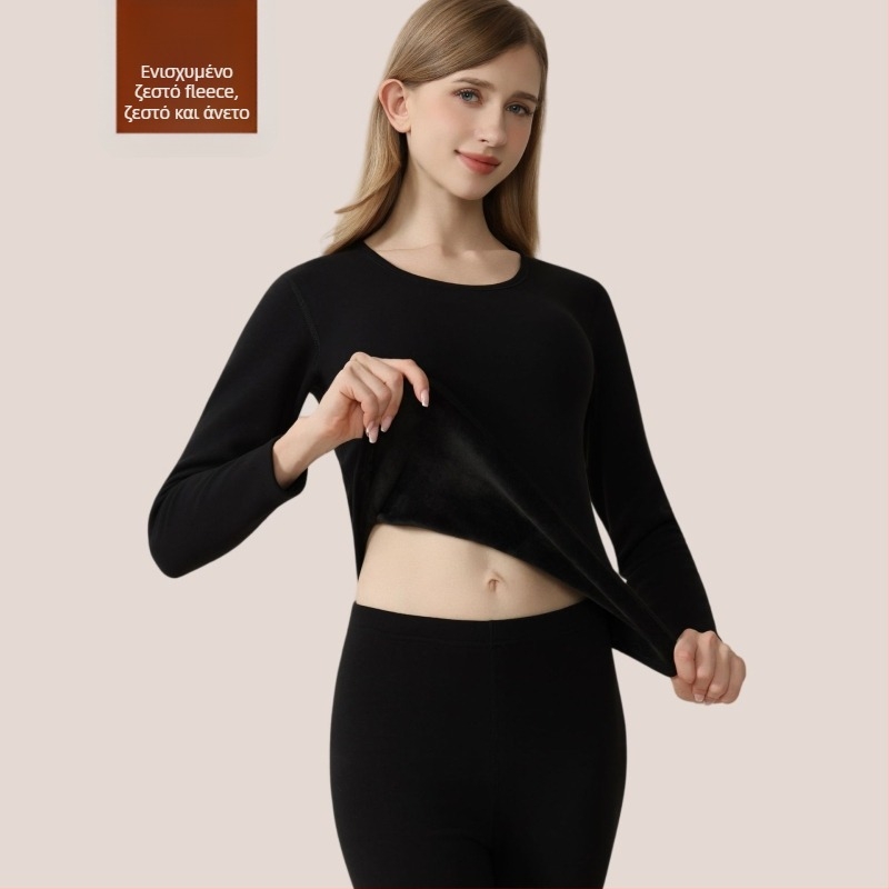 Σετ θερμικού εσωρούχου για ζευγάρι – από 95% βαμβάκι με φλις επένδυση, χοντρό πάνω και κάτω, 95% βαμβάκι, επένδυση πολυεστέρα 80%, βάρος υφάσματος 750 g/m2, extra παχύ (401–500 g/m2), κατάλληλο για νέους 18–40 ετών.