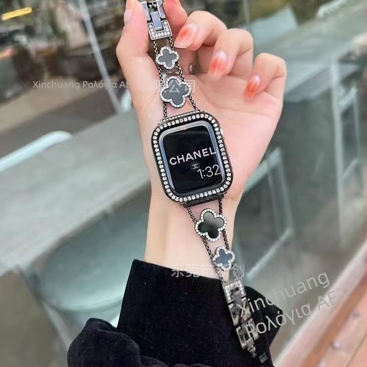 Gucini ανοξείδωτο μεταλλικό λουράκι Apple Watch με μοτίβο τεσσάρων φύλλων, 20/22 mm, 45 g