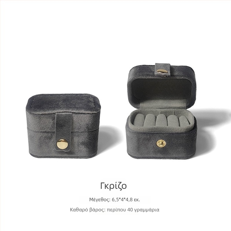 Κουτί αποθήκευσης κοσμημάτων για μικρά δαχτυλίδια και σκουλαρίκια – τετράγωνη μορφή, βελούρι ρυζιού, συσκευασία κουτιού, προέλευση Ντονγκουάν, Κίνα