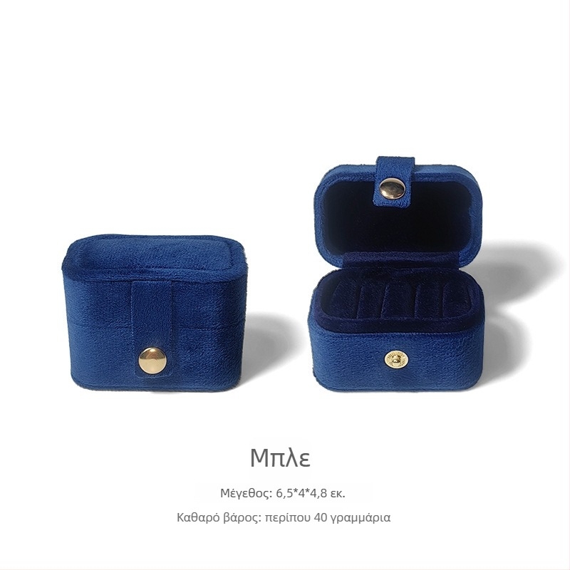 Κουτί αποθήκευσης κοσμημάτων για μικρά δαχτυλίδια και σκουλαρίκια – τετράγωνη μορφή, βελούρι ρυζιού, συσκευασία κουτιού, προέλευση Ντονγκουάν, Κίνα