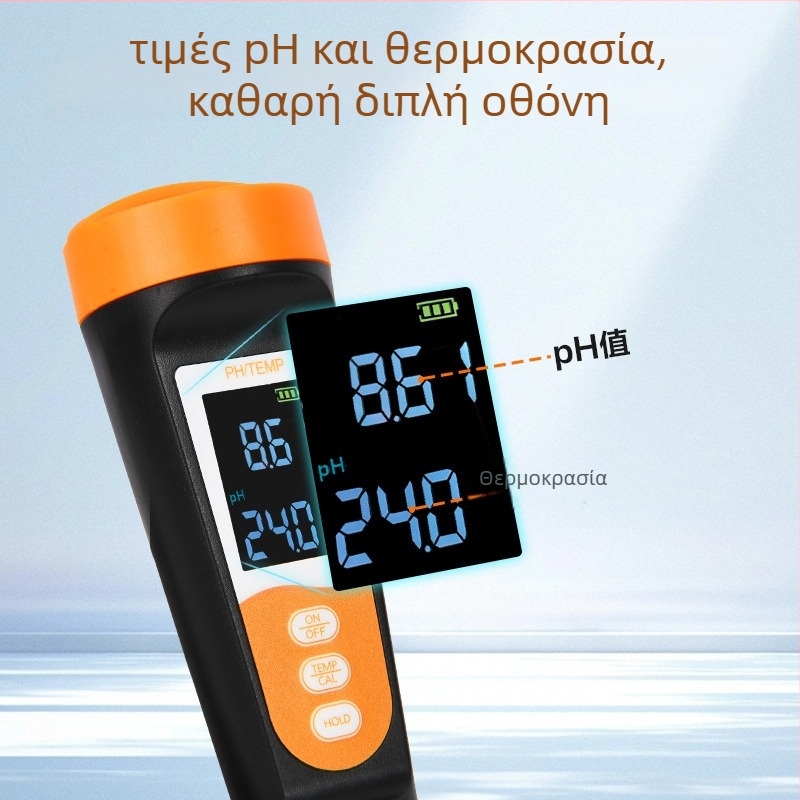 Πένα μέτρησης pH – Φορητός μετρητής pH νερού, εύρος 0.00–14.00 pH, ακρίβεια ±0.05 pH, θερμοκρασιακή εξισορρόπηση 0.1–60°C, τροφοδοσία 1.5V×4, μοντέλο DL339002