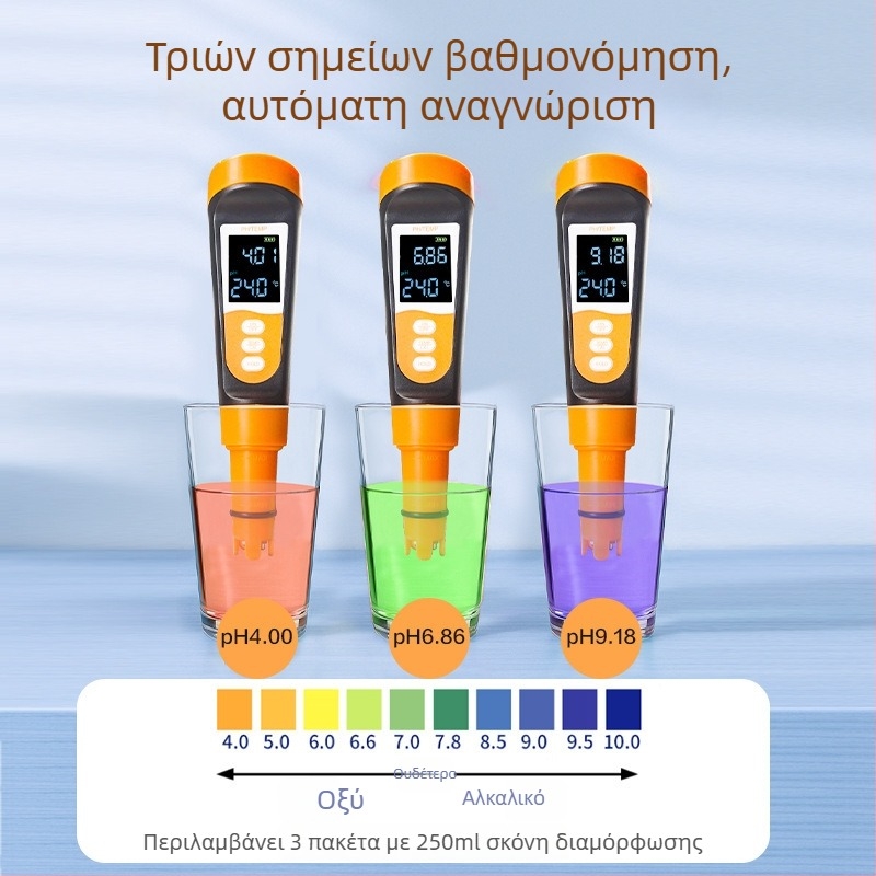 Πένα μέτρησης pH – Φορητός μετρητής pH νερού, εύρος 0.00–14.00 pH, ακρίβεια ±0.05 pH, θερμοκρασιακή εξισορρόπηση 0.1–60°C, τροφοδοσία 1.5V×4, μοντέλο DL339002