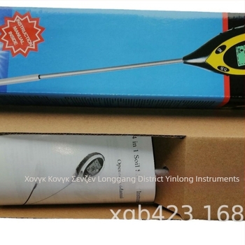 Μετρητής εδάφους τεσσάρων σε ένα για υγρασία, θερμοκρασία, pH και φωτεινότητα, ψηφιακή οθόνη, ακρίβεια 0.1