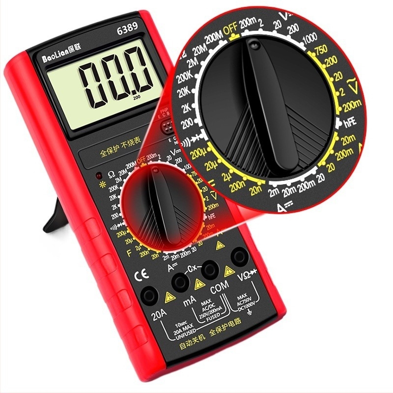 Ψηφιακό πολύμετρο υψηλής ακρίβειας, προστασία από καψίματα, φορητός με ψηφιακή οθόνη για ηλεκτρολογική συντήρηση και δοκιμές