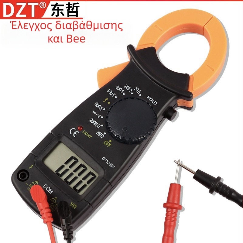 DT3266F μετρητής με σφιγκτήρα - υψηλή ακρίβεια, ψηφιακή οθόνη, μέτρηση τάσης, ρεύματος και αντίστασης