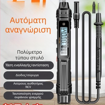 Ηλεκτρικό στυλό-μετρητής — ψηφιακός μετρητής τάσης, υψηλή ακρίβεια, πολυλειτουργικός, έλεγχος συνέχειας και επαγωγής