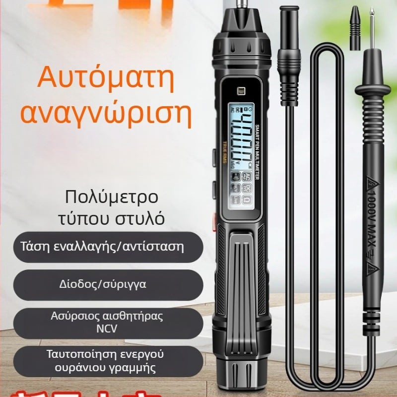 Ηλεκτρικό στυλό-μετρητής — ψηφιακός μετρητής τάσης, υψηλή ακρίβεια, πολυλειτουργικός, έλεγχος συνέχειας και επαγωγής