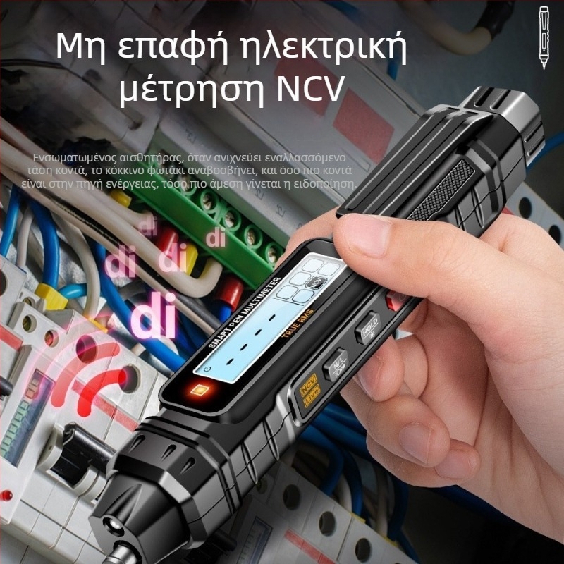 Ηλεκτρικό στυλό-μετρητής — ψηφιακός μετρητής τάσης, υψηλή ακρίβεια, πολυλειτουργικός, έλεγχος συνέχειας και επαγωγής