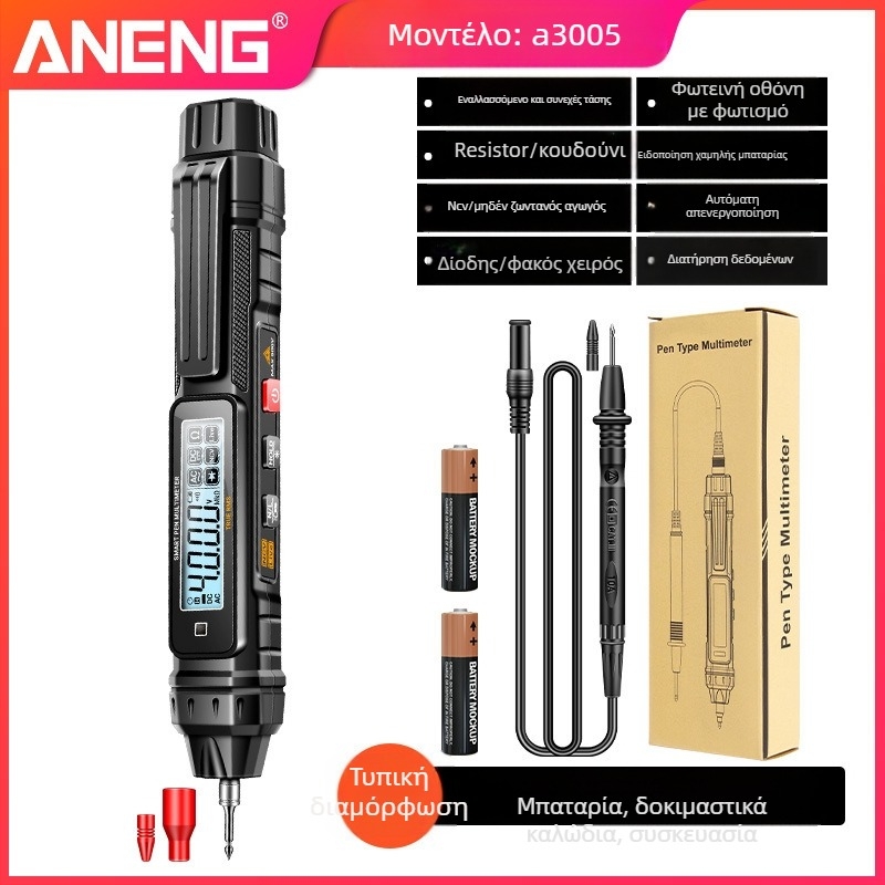 Ηλεκτρικό στυλό-μετρητής — ψηφιακός μετρητής τάσης, υψηλή ακρίβεια, πολυλειτουργικός, έλεγχος συνέχειας και επαγωγής