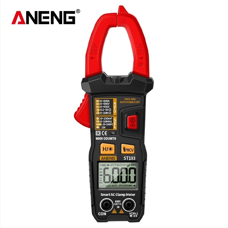 Aneng Έξυπνος Μετρητής με Σφιγκτήρα, Αυτόματο Ψηφιακό Πολυμέτρο Υψηλής Ακρίβειας με Οπίσθιο Φωτισμό Οθόνης