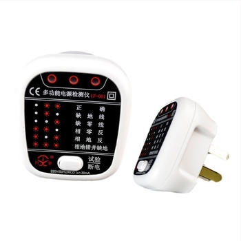 Ελεγκτής φάσης για πρίζες και διακόπτες με ζωντανό/ουδέτερο/γείωση, LF001, βύσμα τύπου 002, T003 μετρητής