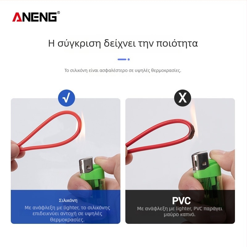 Καλώδια δοκιμών σιλικόνης για μετρητή, λεπτή άκρη, μοντέλο PT1031, 1000V, 20A, επίχρυσος χαλκός ακίδα