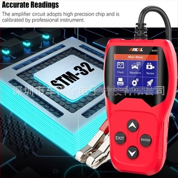 Ba100 δοκιμαστής μπαταρίας αυτοκινήτου – 12V, 2000 CCA, είσοδος 9–16V, εύρος λειτουργίας -40°C έως 65°C