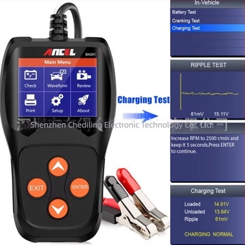 Ba100 δοκιμαστής μπαταρίας αυτοκινήτου – 12V, 2000 CCA, είσοδος 9–16V, εύρος λειτουργίας -40°C έως 65°C