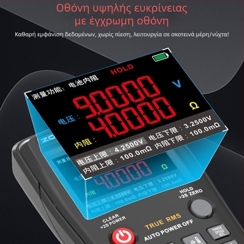 ZT-XR1 Υψηλής Ακρίβειας Μετρητής Εσωτερικής Αντίστασης Μπαταριών Λιθίου για Κελιά 18650 – Μετρητής