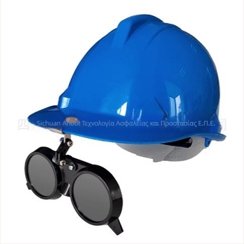 Blue Eagle NP248 Clip-on αλουμινένια γυαλιά ασφάλειας για μεταλλουργία, ανθεκτικά στη σκόνη και στους κραδασμούς, φακοί 1.0 mm διαφανείς + 2.0 mm φίλτρο #5, ANSI EN166 EN170