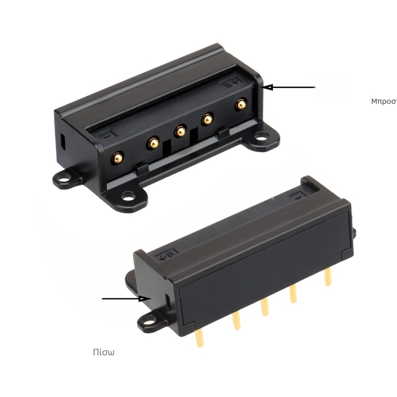 Σετ εξαρτημάτων μπαταρίας τύπου Anton B: Μεγάλη μπαταρία, στήριξη με σχήμα V, πλακέτα κρεμάσματος σε σχήμα V και μεταλλική βάση με πέντε επαφές