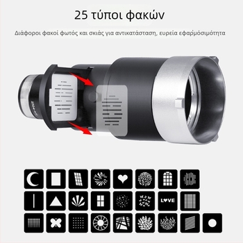 YONGEER LG-80PRO κυλινδρικός συμπυκνωτής για επαγγελματικό φωτισμό στούντιο – αλουμινίου κράμα, μέγιστο φορτίο 2–5 kg, βάρος 1 kg