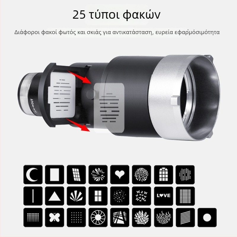 YONGEER LG-80PRO κυλινδρικός συμπυκνωτής για επαγγελματικό φωτισμό στούντιο – αλουμινίου κράμα, μέγιστο φορτίο 2–5 kg, βάρος 1 kg