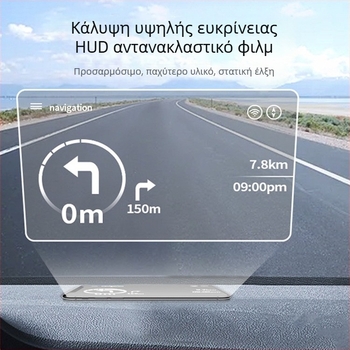 Privacy Guard PET φιλμ ανάκλασης για HUD προβολή, οθόνη πλοήγησης, καθολική συμβατότητα