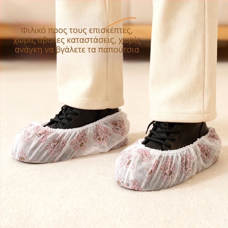 Κάλυμματα παπουτσιών μίας χρήσης για εσωτερικούς χώρους, παχιά μη υφαντά, αδιάβροχα, αντιολισθητικά, ανθεκτικά στη φθορά