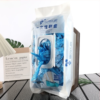 Καλύμματα παπουτσιών μίας χρήσης — παχιά PE πλαστικά, αδιάβροχα, αντιολισθητικά, κατάλληλα για εσωτερικούς χώρους