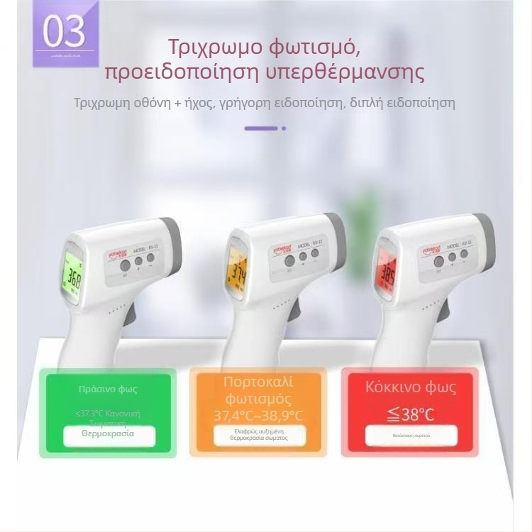 Μη επαφής υπέρυθρο μετωπικό θερμόμετρο για ενήλικες και παιδιά, ιατρικό θερμόμετρο Youbeikang, μοντέλο Thermometer, αριθμός προϊόντος 001, έγκριση ιατρικού προϊόντος 20182220044, πανεθνική εγγύηση