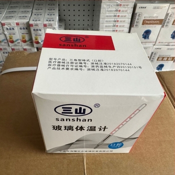 Sanshan γυάλινο θερμόμετρο, τριγωνικού σχήματος, για μέτρηση θερμοκρασίας στο στόμα και στη μασχάλη, κατάλληλο για παιδιά και ενήλικες