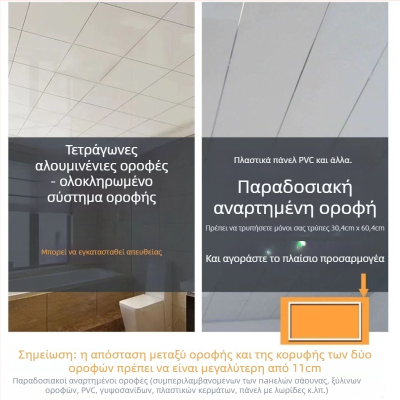 Αξεσουάρ ηλεκτρικής θέρμανσης μπάνιου, αποσπώμενο πλαίσιο μετατροπής για εγκατάσταση οροφής, μοντέλο Conversion Box