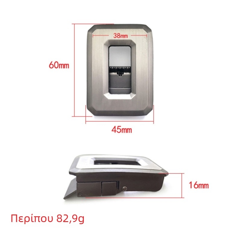 Αγκράφα ζώνης από κράμα ψευδαργύρου, κούφια αυτόματη λειτουργία, διπλής όψης περιστρεφόμενη, χωρίς δόντια γρήγορη απελευθέρωση, χωρίς τρύπες (Spring 2025; φινίρισμα ηλεκτροφόρησης)