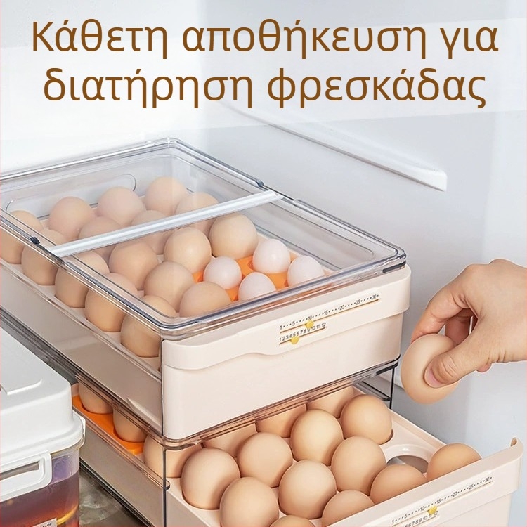 Κουτί αποθήκευσης αυγών Story of Home, με πλέγμα, 18L χωρητικότητα, PET 100% νέο υλικό, μοντέλο SS-9188