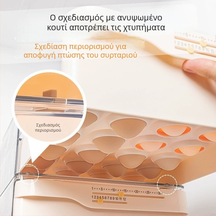 Κουτί αποθήκευσης αυγών Story of Home, με πλέγμα, 18L χωρητικότητα, PET 100% νέο υλικό, μοντέλο SS-9188