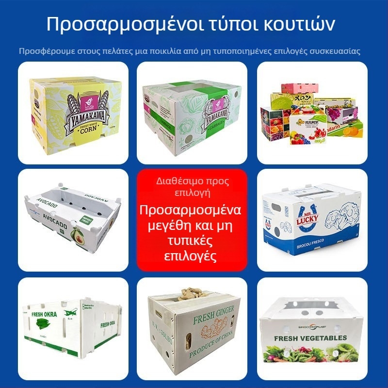 Κουτί φρούτων και λαχανικών από PP με κενή δομή, αδιάβροχο, αναδιπλούμενο, ικανότητα φόρτου 50