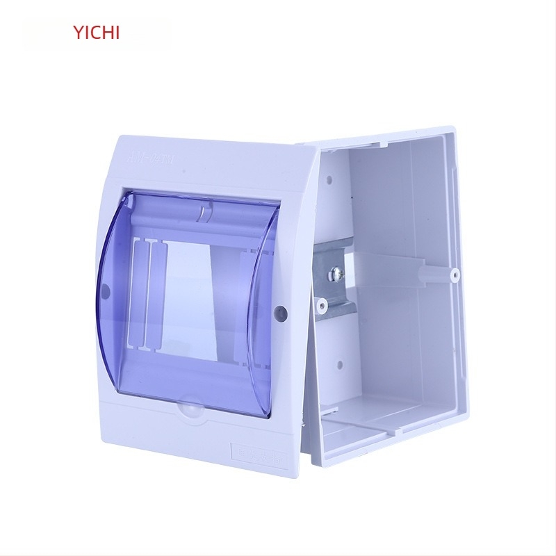 Επιφανειακά τοποθετούμενο αδιάβροχο κουτί διανομής με τετραπολικό διακόπτη, περίβλημα PC, για κυκλώματα φωτισμού