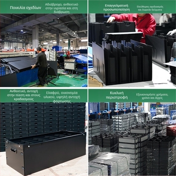 PP πλαστικό κουτί μεταφορών από κενά πάνελ για ηλεκτρονικά εξαρτήματα, αντιστατικό, υψηλής αντοχής, αδιάβροχο και ανθεκτικό στη φθορά, με προσαρμοζόμενες εσωτερικές και εξωτερικές διαστάσεις