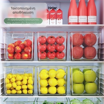 Κουτί αποθήκευσης ψυγείου για αυγά και τρόφιμα, οργανωτής συρταριού, PET υλικό, απλός σχεδιασμός, μάρκα Independent