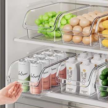 Κουτί αποθήκευσης ψυγείου — μοντέρνος μινιμαλιστικός σχεδιασμός, υλικό PET, λειτουργία αποθήκευσης