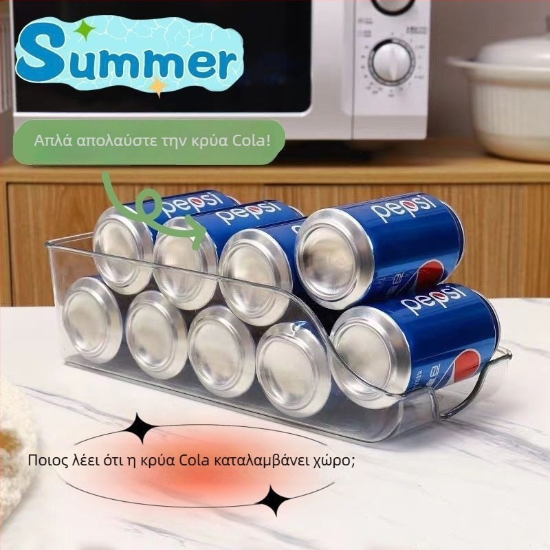 Κουτί αποθήκευσης ψυγείου, ακρυλικό, 12 L, για οργάνωση, σετ 60 τεμάχια