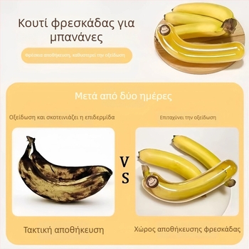 Κουτί αποθήκευσης μπανάνας – PP φιλικό προς τα τρόφιμα, με καπάκι, προστασία από οξείδωση, φορητό για φρούτα στο σπίτι