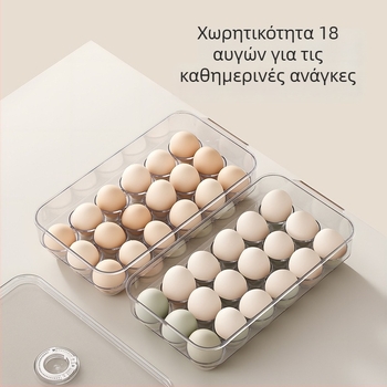 FaSoLa Δοχείο Αποθήκευσης Αυγών – PET, Βαθύτερες Θήκες Αυγών, Μεγάλη Χωρητικότητα, Με Καπάκι, Διατηρεί Φρεσκάδα