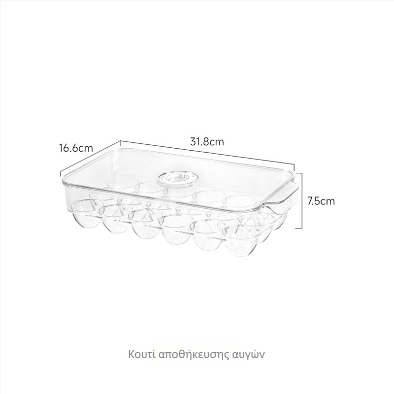 FaSoLa Δοχείο Αποθήκευσης Αυγών – PET, Βαθύτερες Θήκες Αυγών, Μεγάλη Χωρητικότητα, Με Καπάκι, Διατηρεί Φρεσκάδα