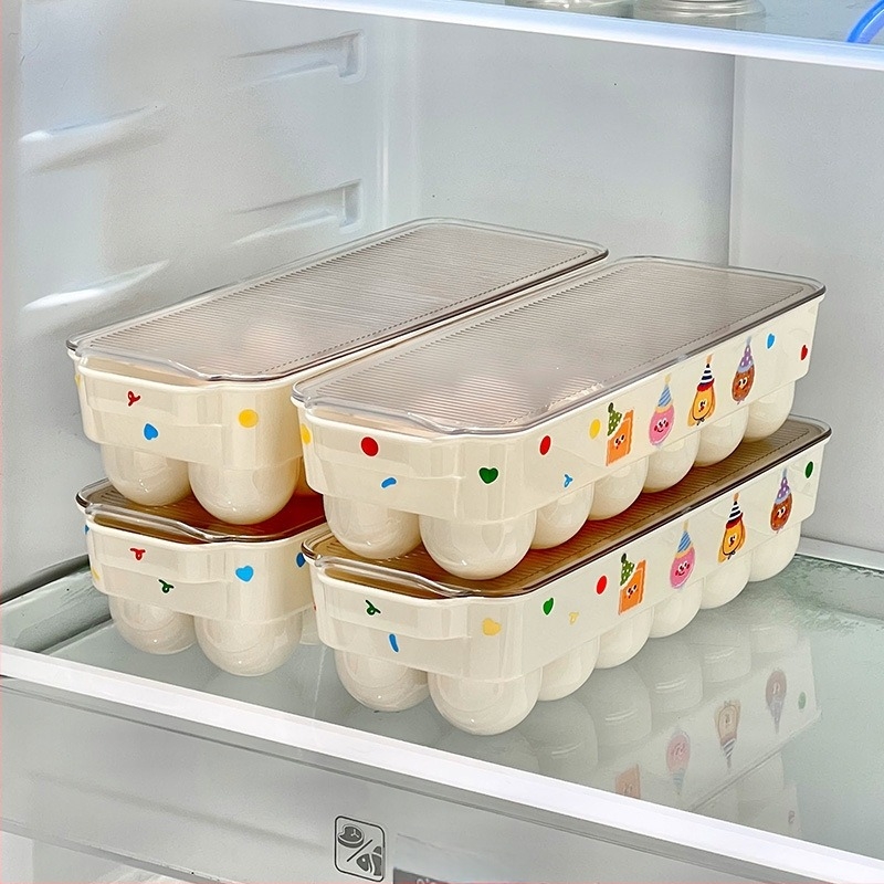 Κουτί αυγών σε στυλ κρέμας, PET, για αποθήκευση αυγών και διατήρηση φρεσκάδας