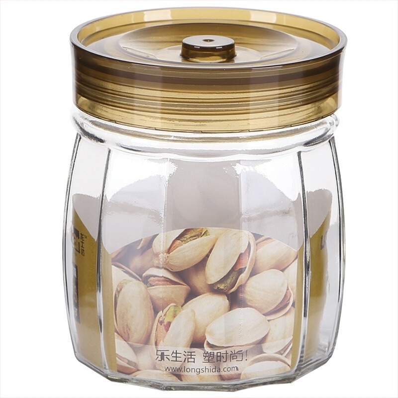 Γυάλινο σφραγιζόμενο δοχείο αποθήκευσης με καπάκι, χωρητικότητα 1–2 L, μη συμβατό με φούρνο μικροκυμάτων, δυνατότητα προσαρμογής ετικέτας