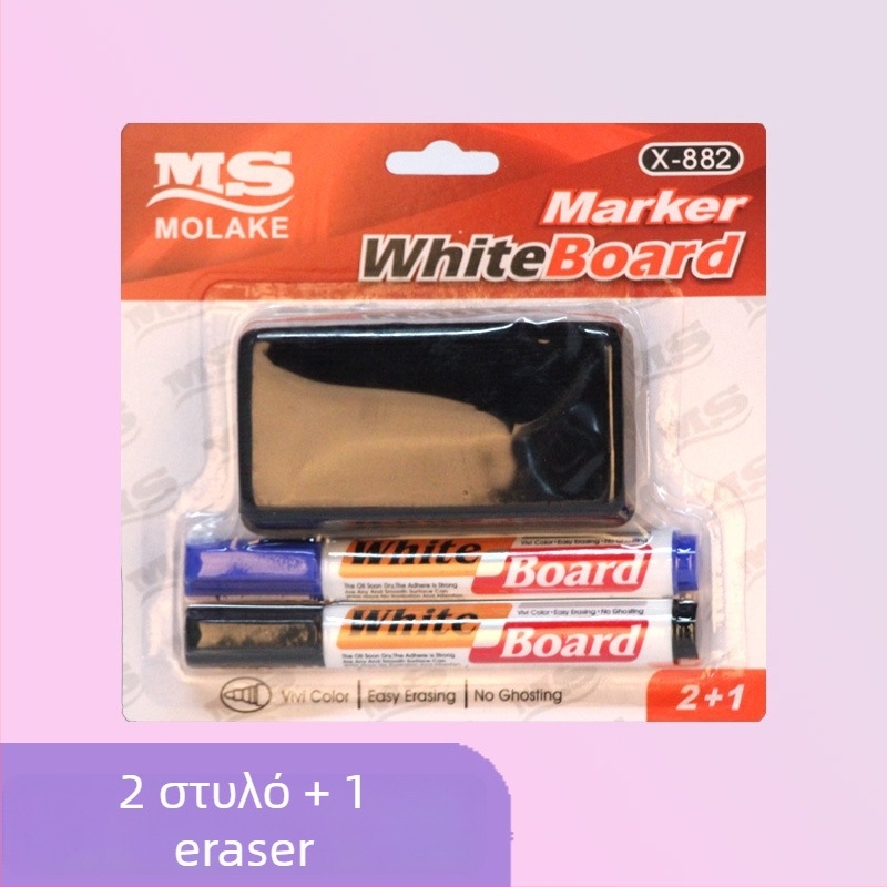 Μοντέλο 882 πλαστικοί μαρκαδόροι πίνακα, υδατικής βάσης, διαγράφονται, άκρη 0,55 мм, σετ τριών