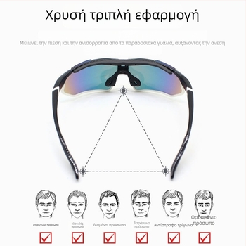 Γυαλιά ποδηλασίας με πολωμένους φακούς, TR-90, μοντέλο Jh-129, ανθεκτικά στον άνεμο, ρυθμιζόμενα μαξιλαράκια μύτης