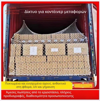 Κοντέινερ προστατευτικό δίχτυ από νάιλον, μοντέλο 01, προστασία από πτώσεις για το πίσω μέρος κοντέινερ