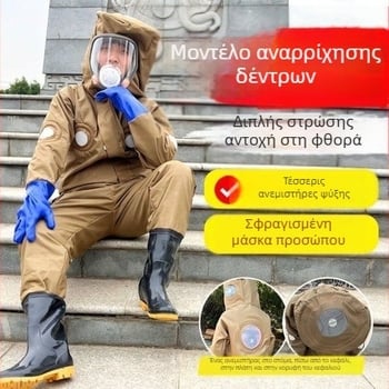 Προστατευτικός εξοπλισμός για σφήκες, νέο μοντέλο 2025, πλήρες σετ με αποσπώμενο ανεμιστήρα και αναπνέον ύφασμα