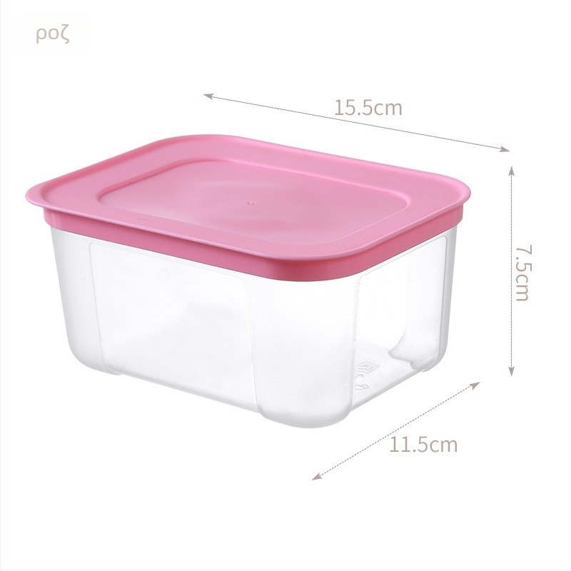 Πλαστικό δοχείο αποθήκευσης τροφίμων για κουζίνα, ψυγείο και κατάψυξη — σφραγιζόμενο, φορητό, μινιμαλιστικός σχεδιασμός, για φρούτα, λαχανικά και κρέας