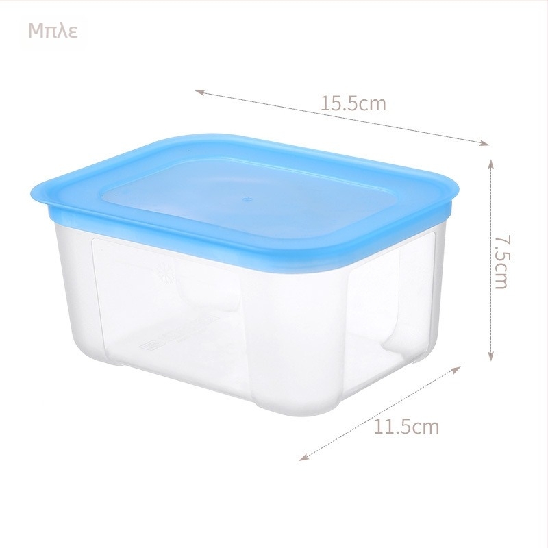 Πλαστικό δοχείο αποθήκευσης τροφίμων για κουζίνα, ψυγείο και κατάψυξη — σφραγιζόμενο, φορητό, μινιμαλιστικός σχεδιασμός, για φρούτα, λαχανικά και κρέας
