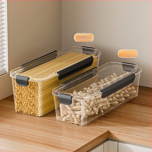 Κουτί αποθήκευσης μακαρονιών και δημητριακών από πλαστικό, τετράγωνο σχήμα, χωρητικότητα 301–500 ml, σετ 30 τεμάχια.